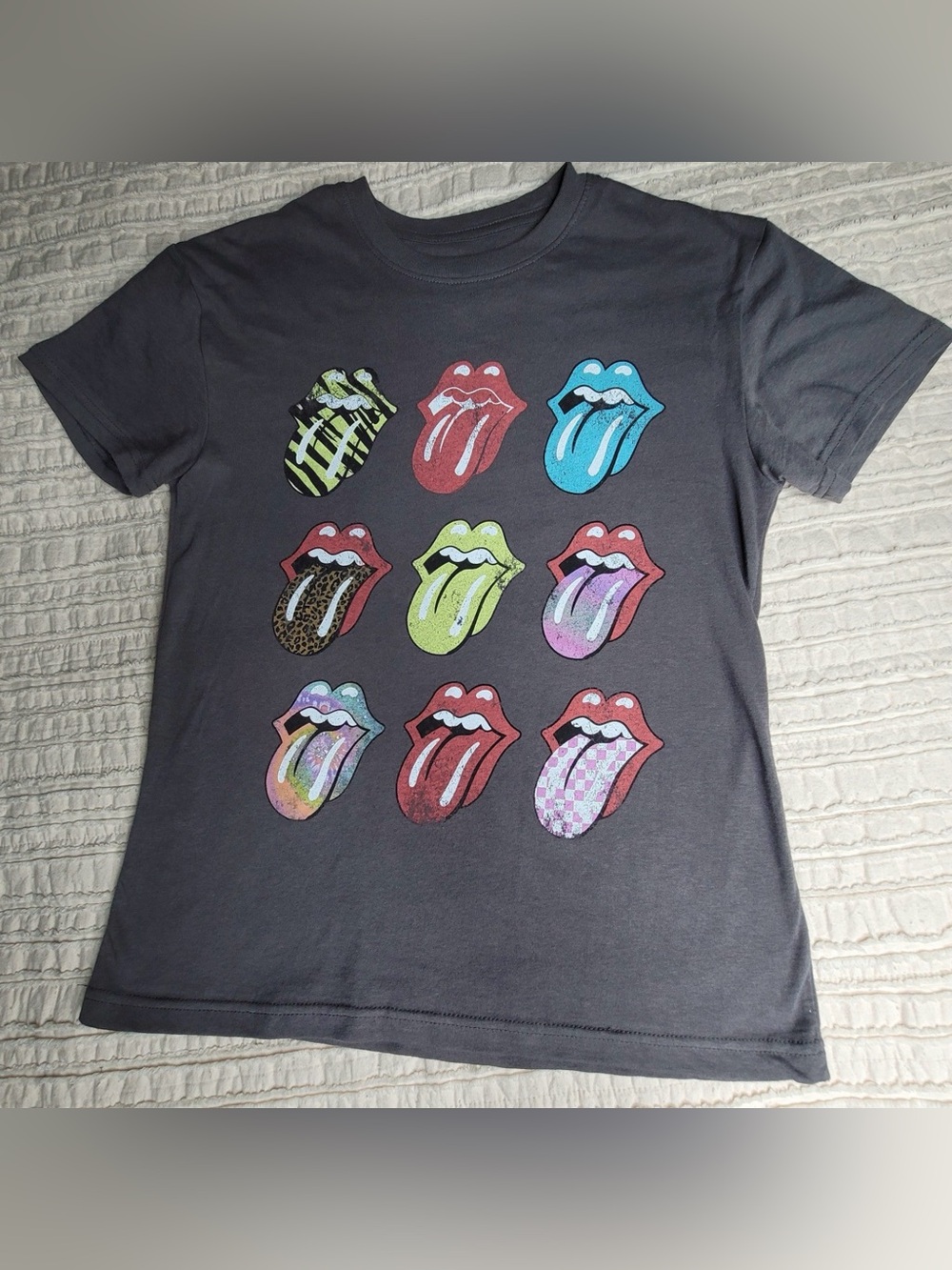 The Rolling Stones Gray Tongue Graphic T-Shirt XS